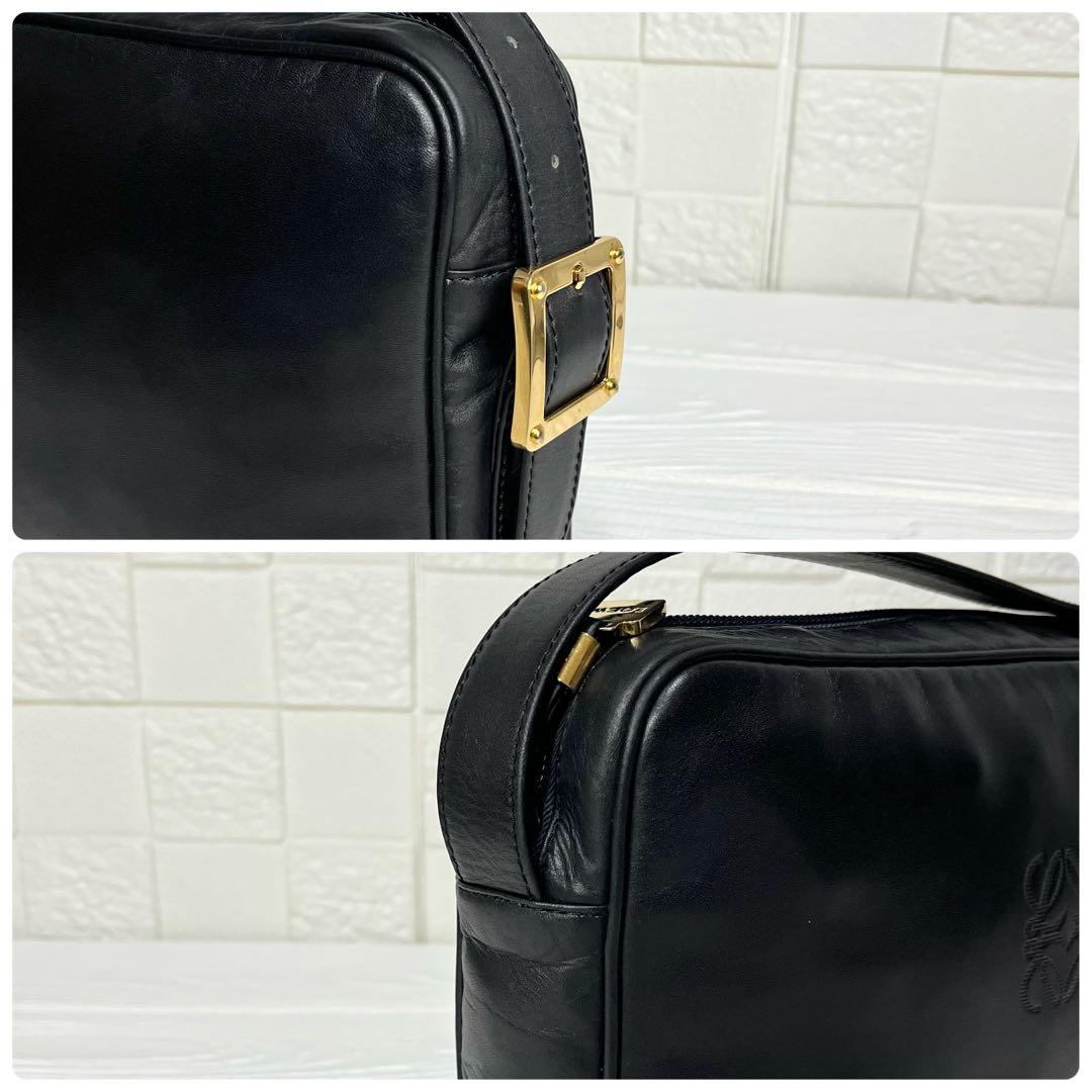 ✨極美品✨☘️LOEWE☘️✨ショルダーバッグ✨アナグラム✨ゴールド金具✨本革✨