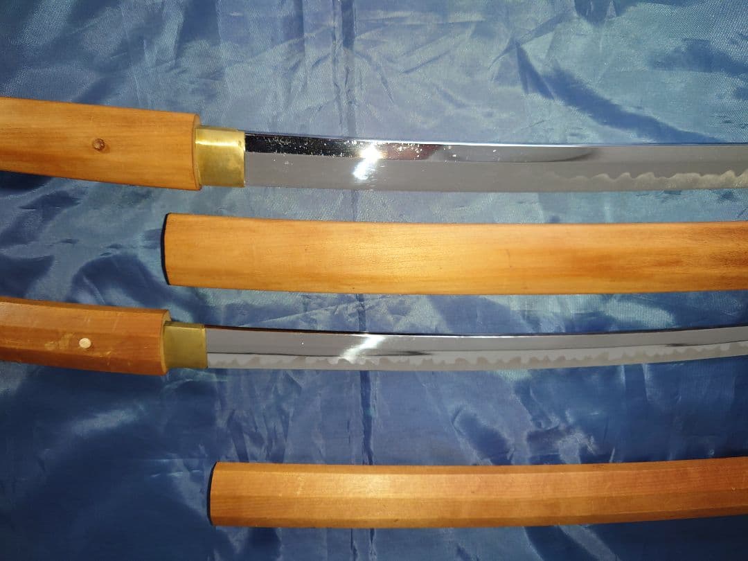 関の刀 模造刀 白鞘 2点セット（大刀 小刀のみ）刀台は付属致しません。