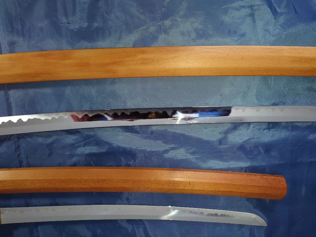 関の刀 模造刀 白鞘 2点セット（大刀 小刀のみ）刀台は付属致しません。