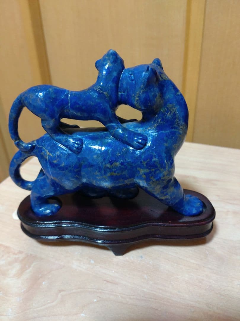 虎の親子/ラピスラズリ（瑠璃）