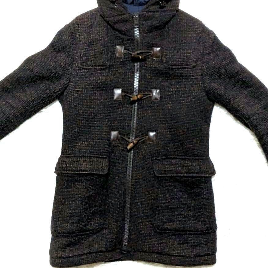 HERNO ヘルノ ダッフルコート ウール ニット ダークブラウン