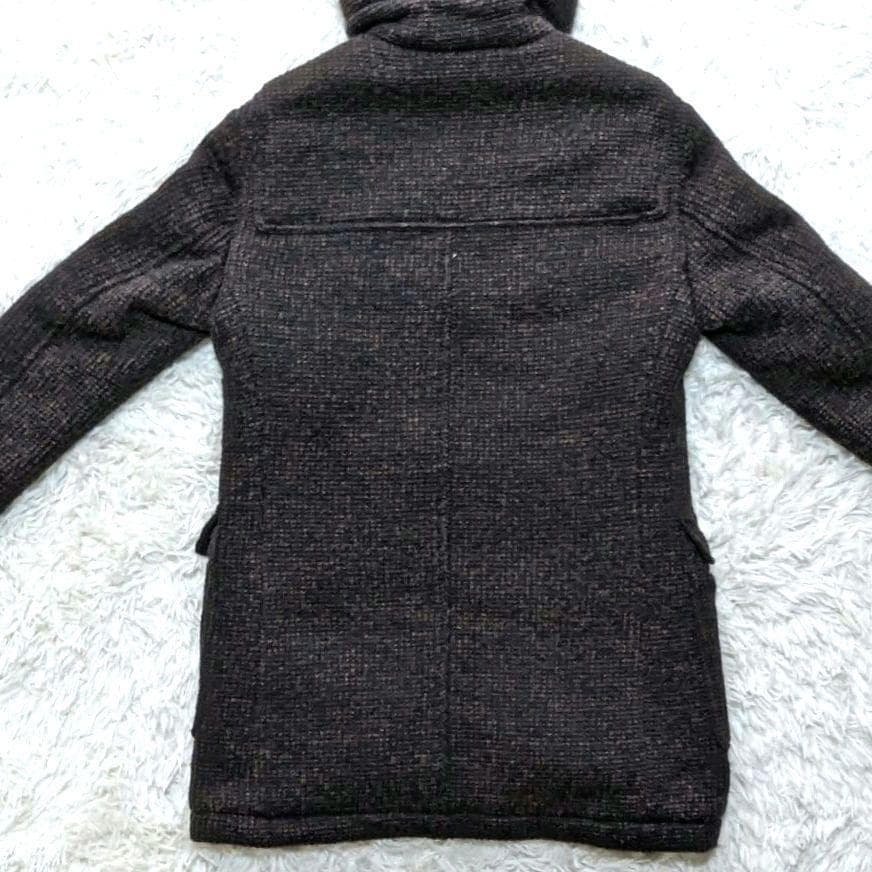 HERNO ヘルノ ダッフルコート ウール ニット ダークブラウン