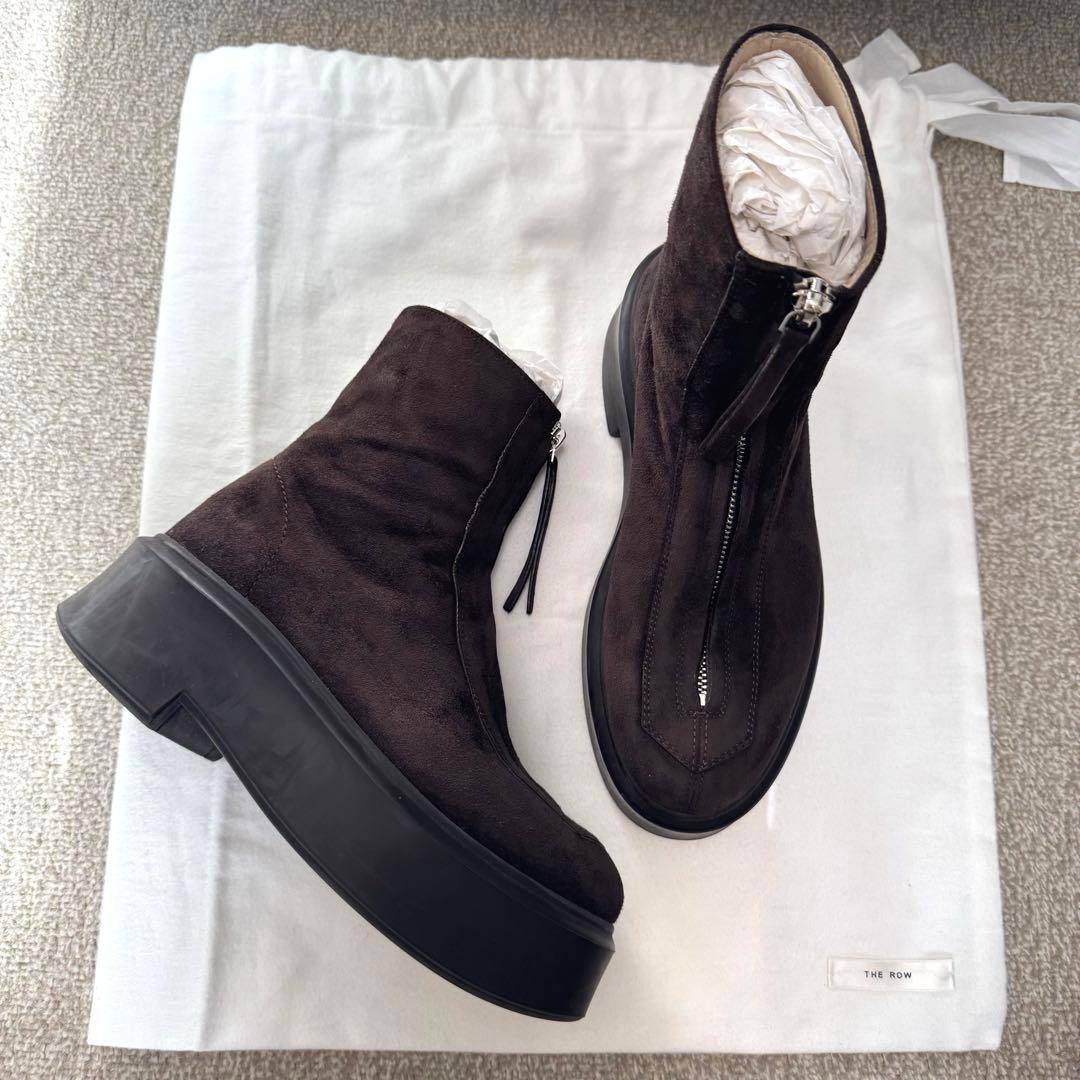 THE ROW ザロウ Zipped Boots ジップブーツ ブラウン