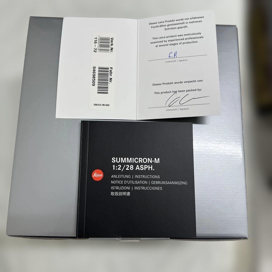 LEICA SUMMICRON-M 1:2/28mm ASPH 11672 美品