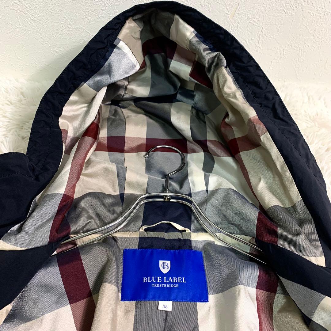 ブルーレーベルクレストブリッジ モッズコート ノバチェック フード Mサイズ