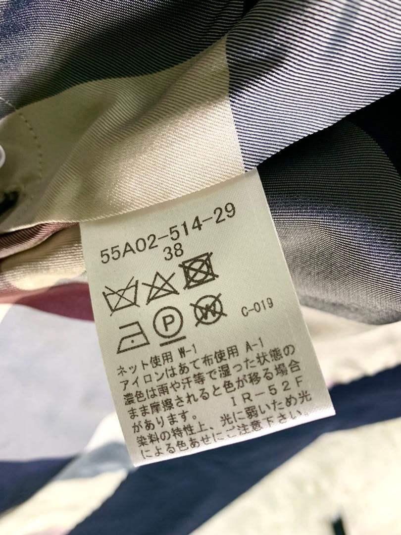 ブルーレーベルクレストブリッジ モッズコート ノバチェック フード Mサイズ