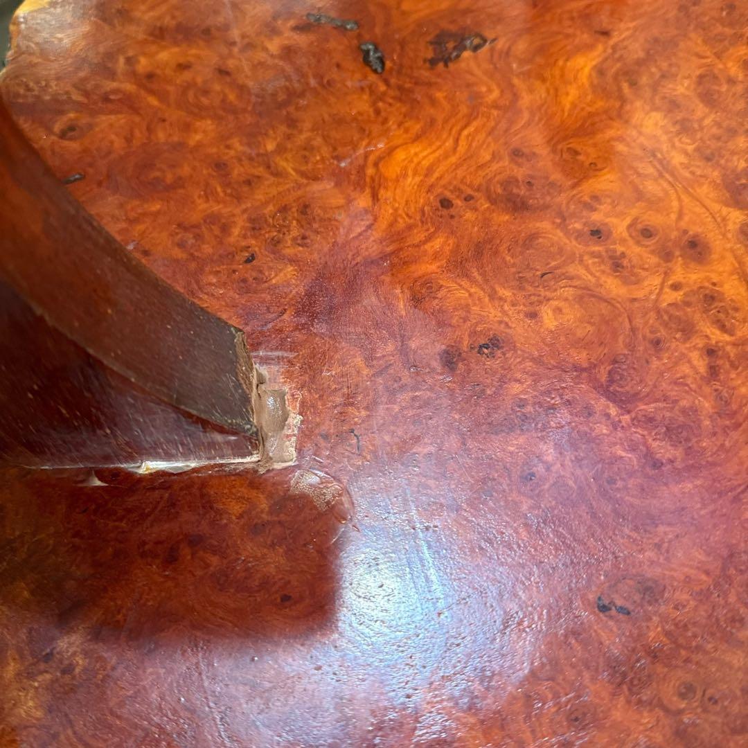 KZ014 花梨材 瘤玉　一枚板　座卓　唐木　ローテー ブル リビングテーブル