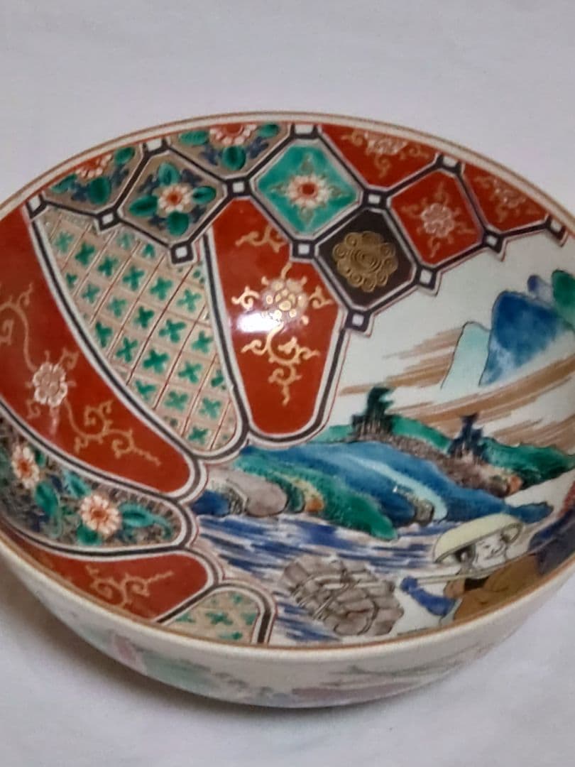 九谷焼　大日本九谷造　色絵　丸鉢