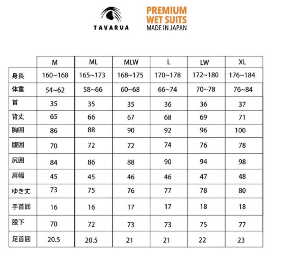 新品未使用　タバルア　フルスーツ