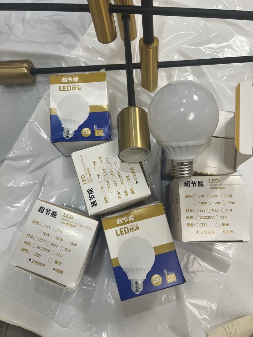 m*o様 引掛シーリング用 3色LED電球付きスパゲッティスタイルシーリングライ