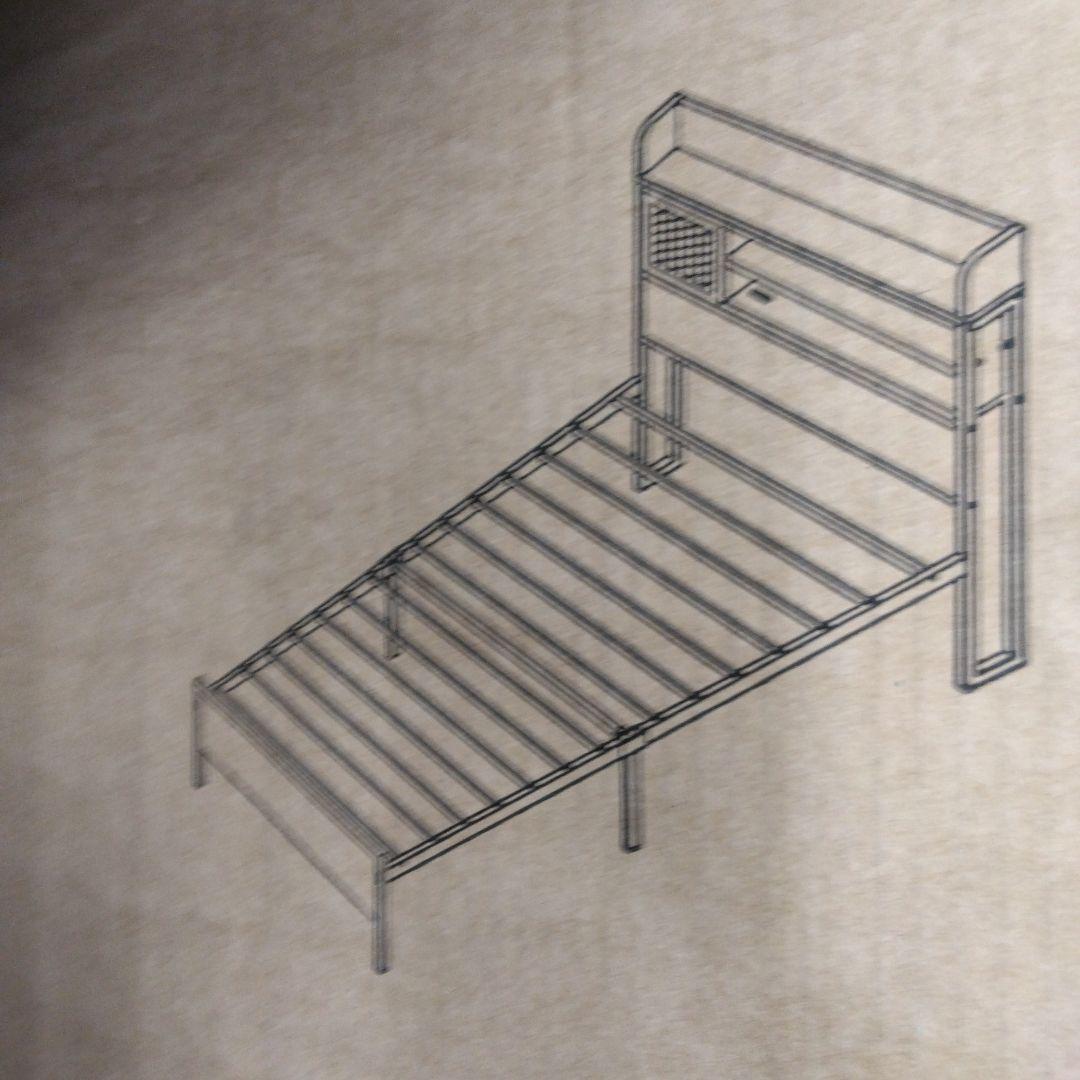 OSJ ベッドフレーム 木製 シングル シングルベッド パイプベッド ホワイト