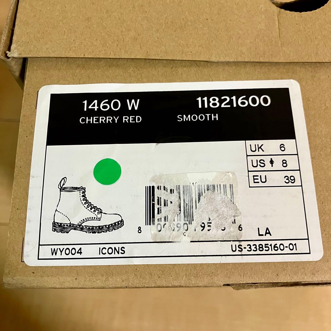 美品 ドクターマーチン 1460 チェリーレッド 8ホール UK6