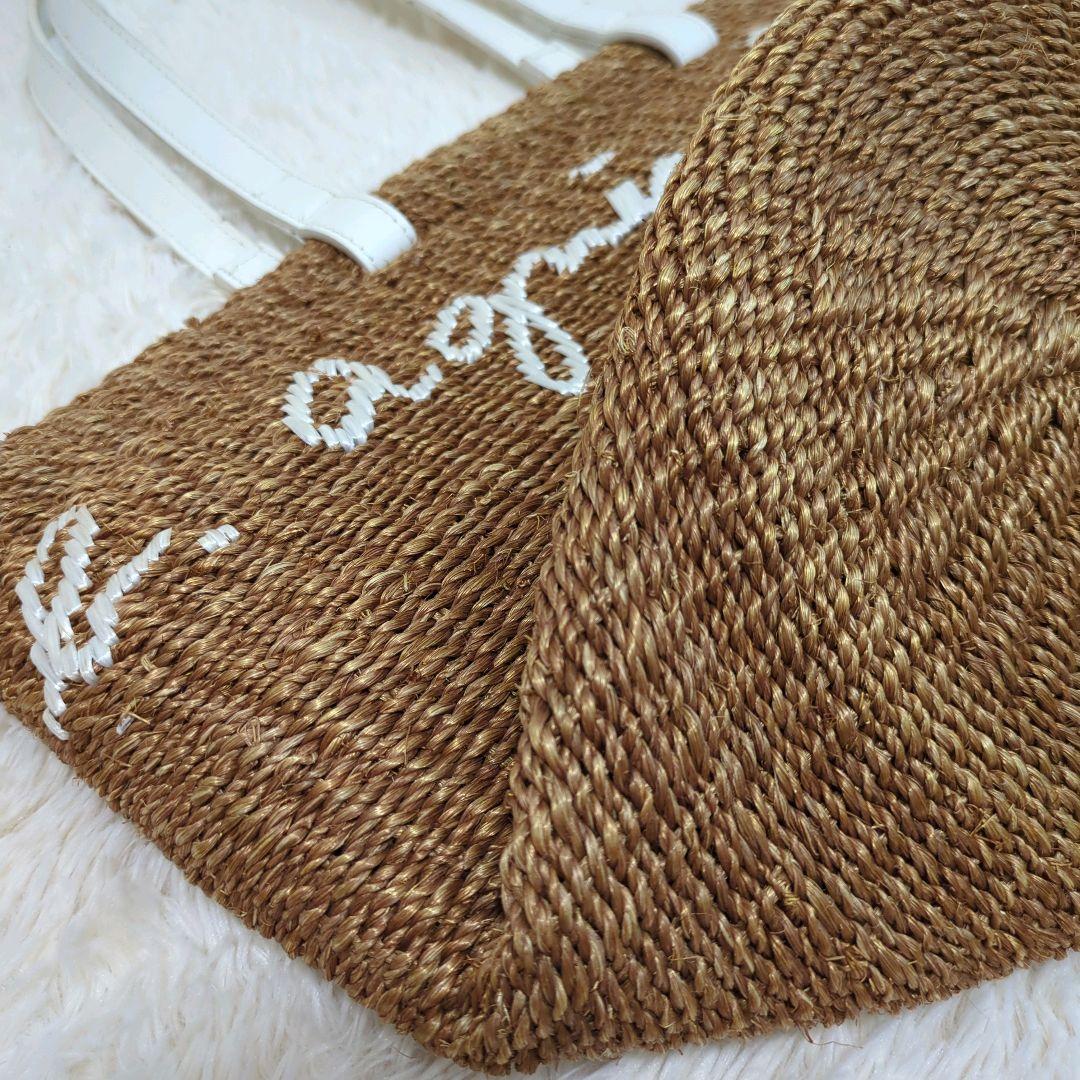 agne's b. アニエスベーボヤージュ　カゴバッグ トートバッグ　ロゴ刺繍