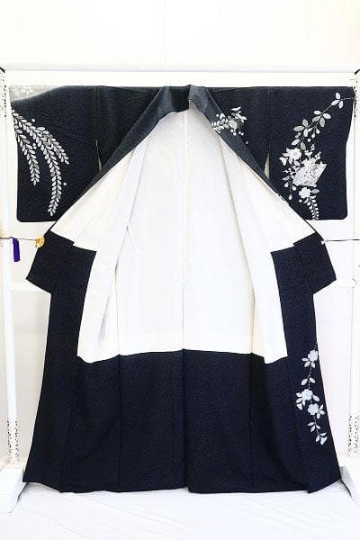 ★専用★美品 訪問着 辻が花 墨黒 袷 身丈166.0cm トールサイズ 正絹