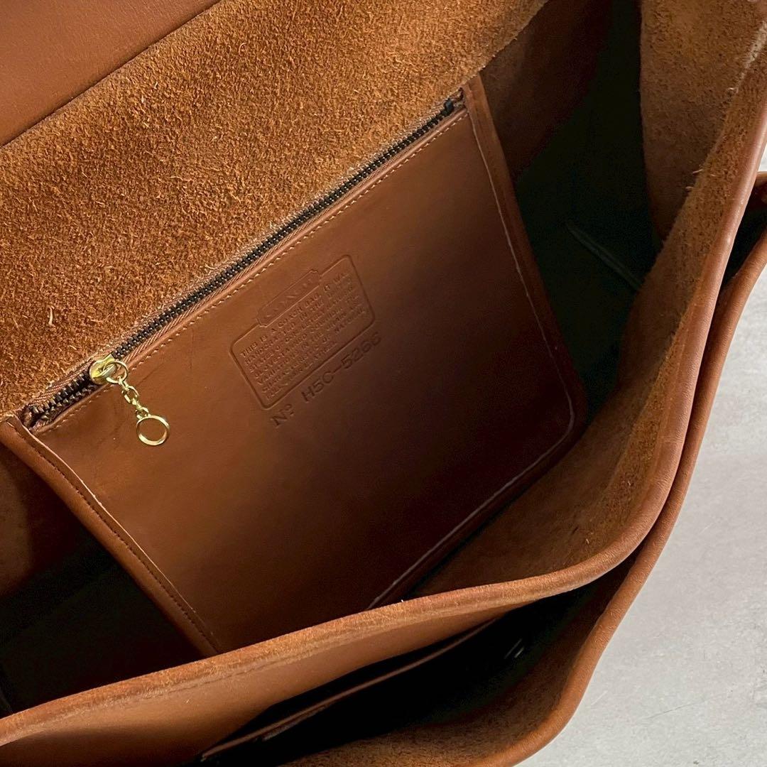 オールドコーチ　ビジネスバッグ　2way ターンロック　レザー　ブラウン