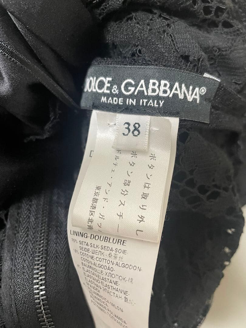 ドルチェ&ガッバーナDOLCE&GABBANAレースノースリワンピース黒新品