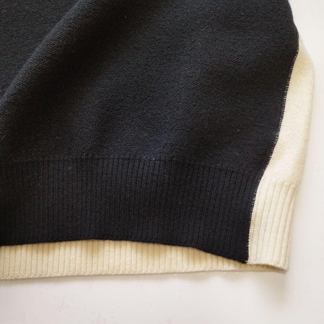 極美品　マークアンドロナ 近年 XLサイズ　バイカラー クルーネック　セーター