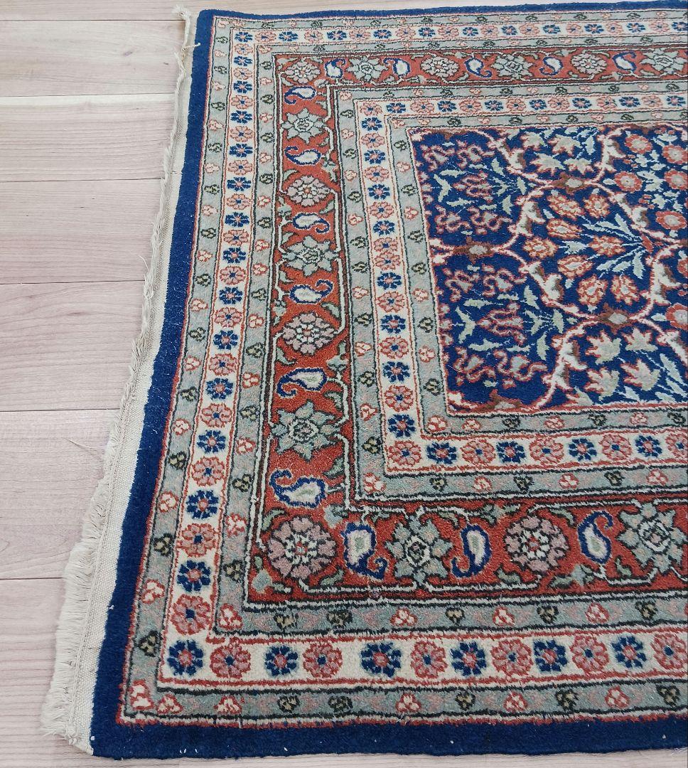 Y2742 トルコ絨毯 ヘレケ ウール×コットン 手織り 154×91㎝