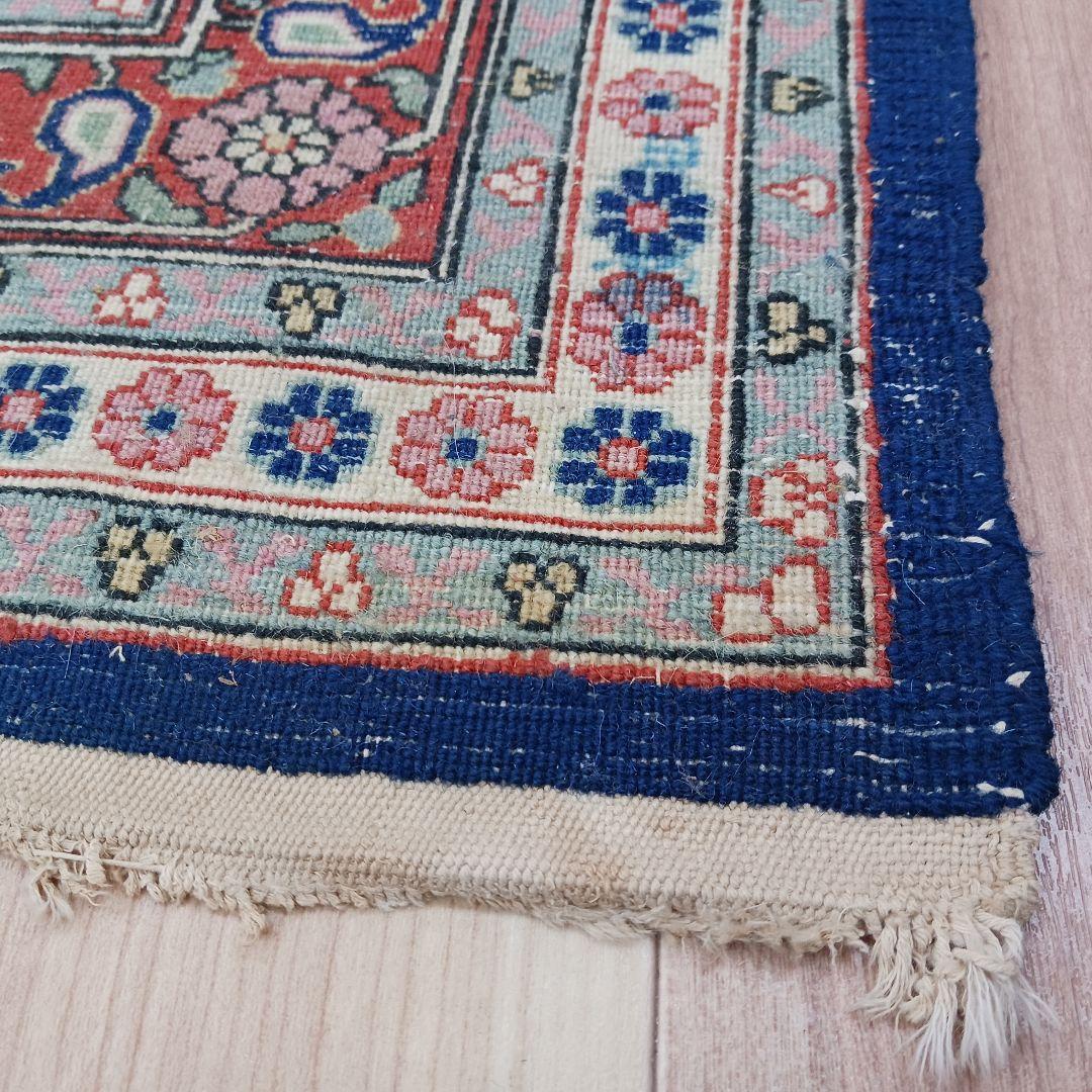 Y2742 トルコ絨毯 ヘレケ ウール×コットン 手織り 154×91㎝