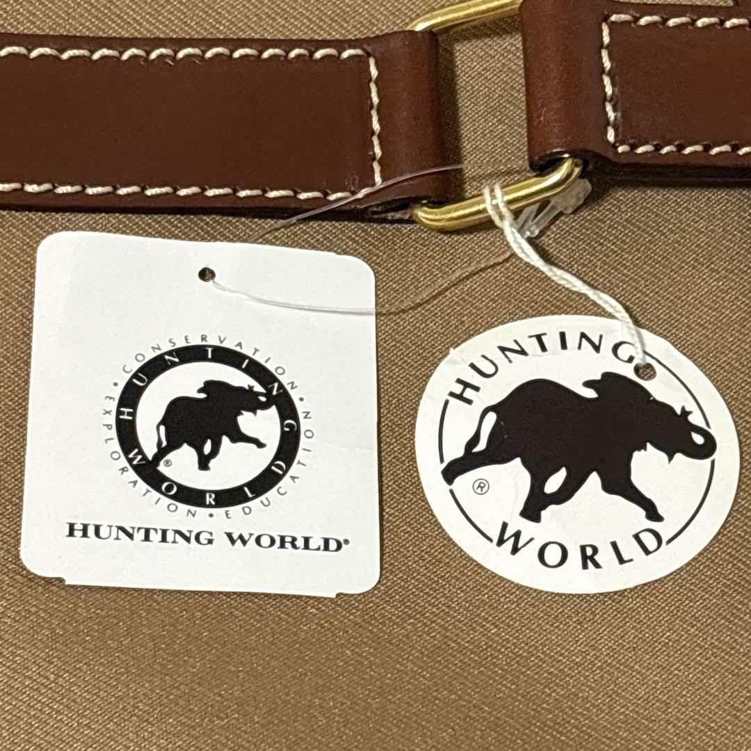 【新品】ハンティングワールド 高級ビジネスバッグ タグ付き 2WAY A4収納可