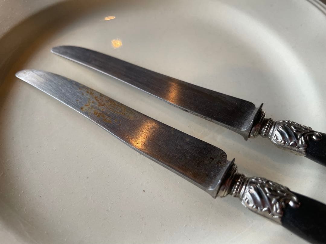 専用です。フランス黒い木の柄のナイフ4本