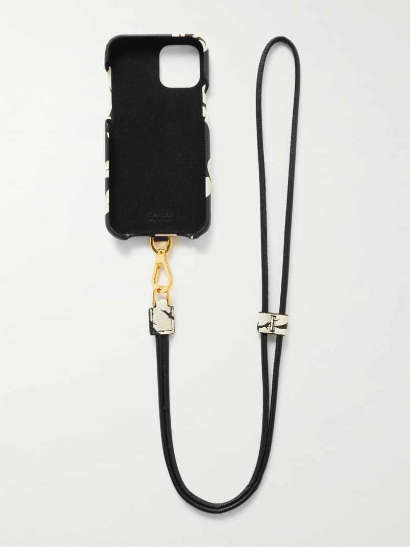 TOM FORD フローラルプリント レザーケース iPhone13ケース