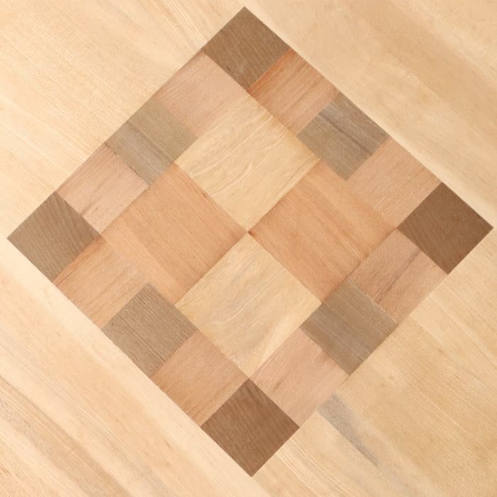 アンティーク ジャパニーズ ヴィンテージ 丸テーブル 寄木 剥離 無垢材