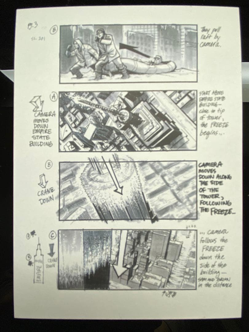 【希少】映画 デイアフタートゥモロー アートボード 絵コンテ