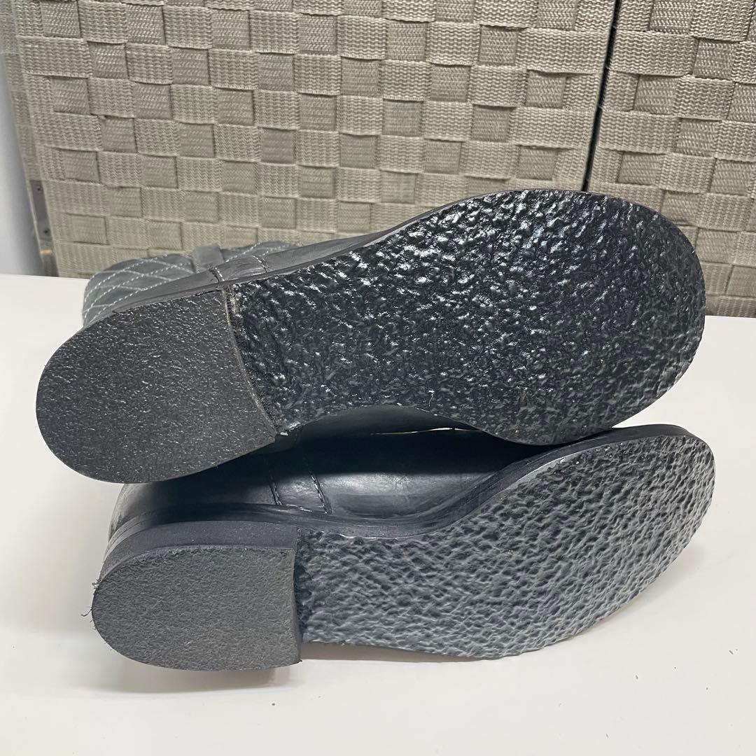 な*な様 CHANEL マトラッセ レザー ロングブーツ キルティングデザイン