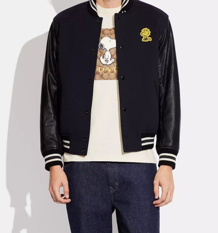 ミー 未使用品 COACH Peanuts スヌーピー スタジャン XS