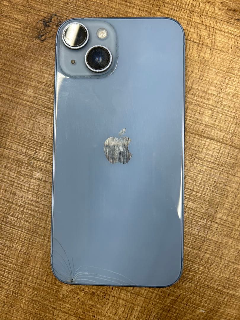 専用中古　iPhone14 128GB ブルーMPVJ3J SIMフリー　ヒビ有