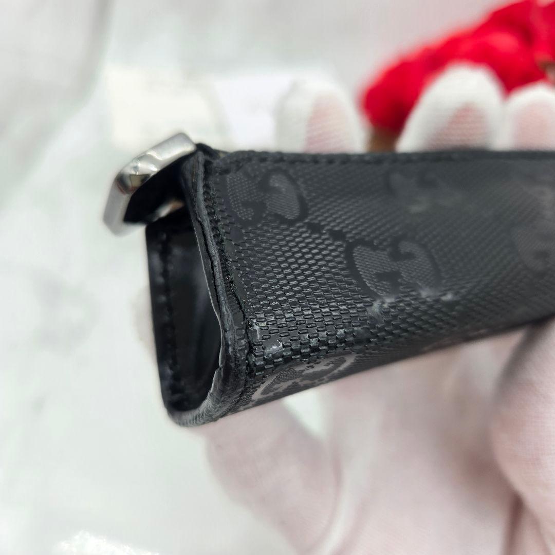 【未使用に近い】 GUCCI ペンケース 筆箱 GG インプリメ ブラック