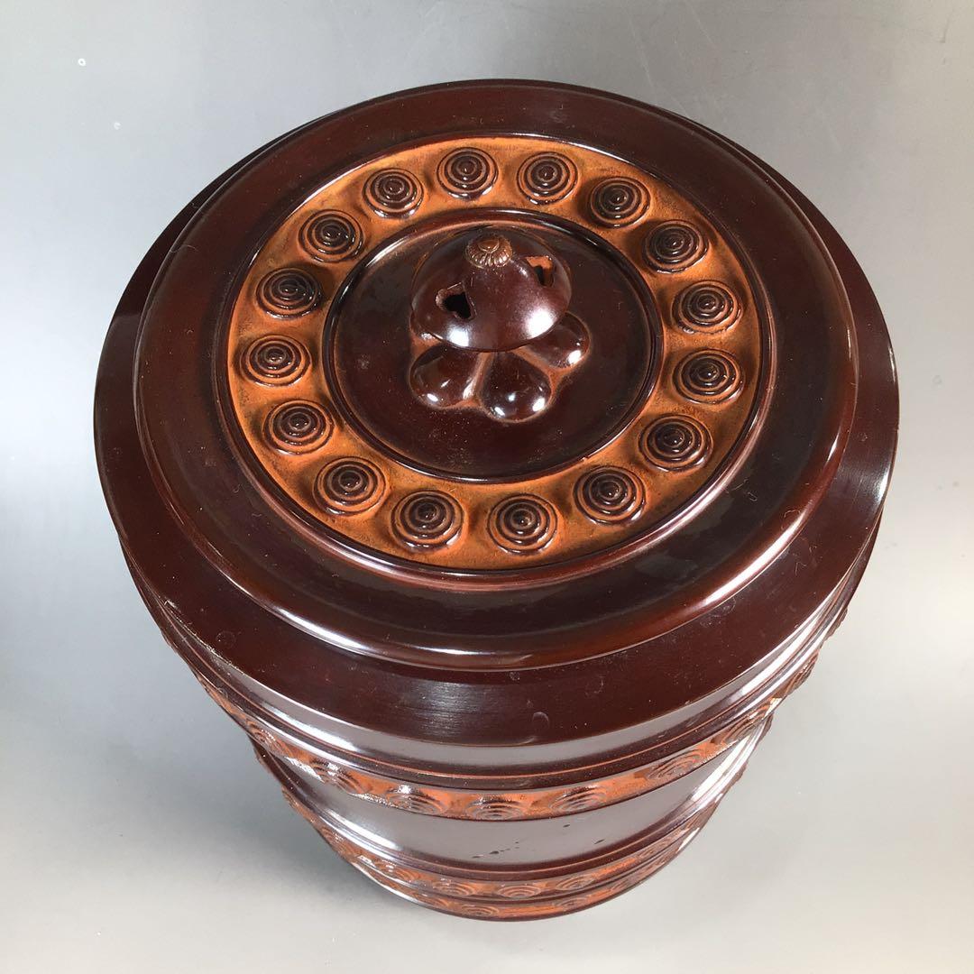 Ｎ９９１　皆具　『金工師　剛章造』『唐銅皆具』『水指　建水　蓋置　杓立』　共箱