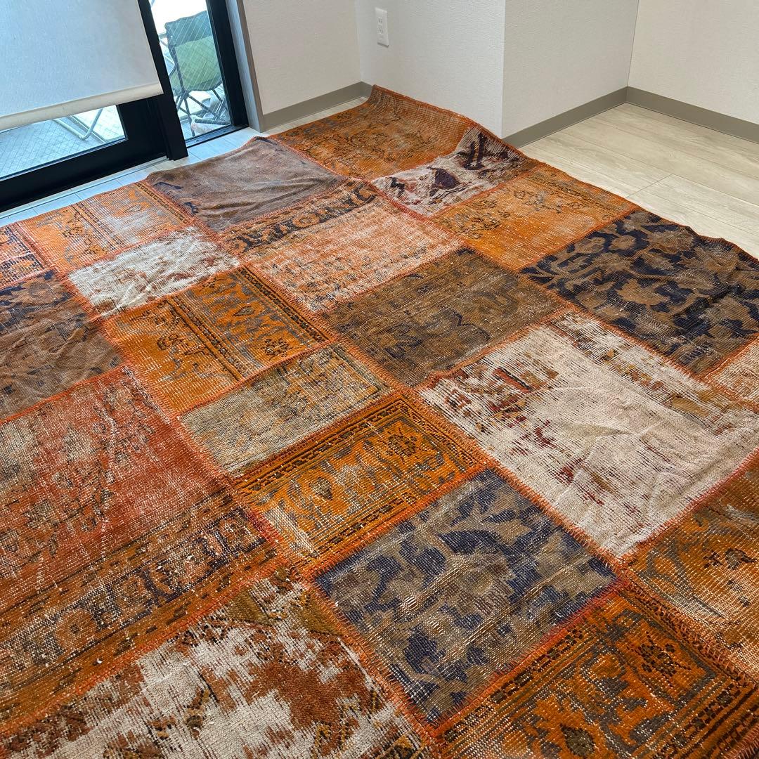 H.P. DECO トルコキリム　パッチワークラグ 約205x300cm