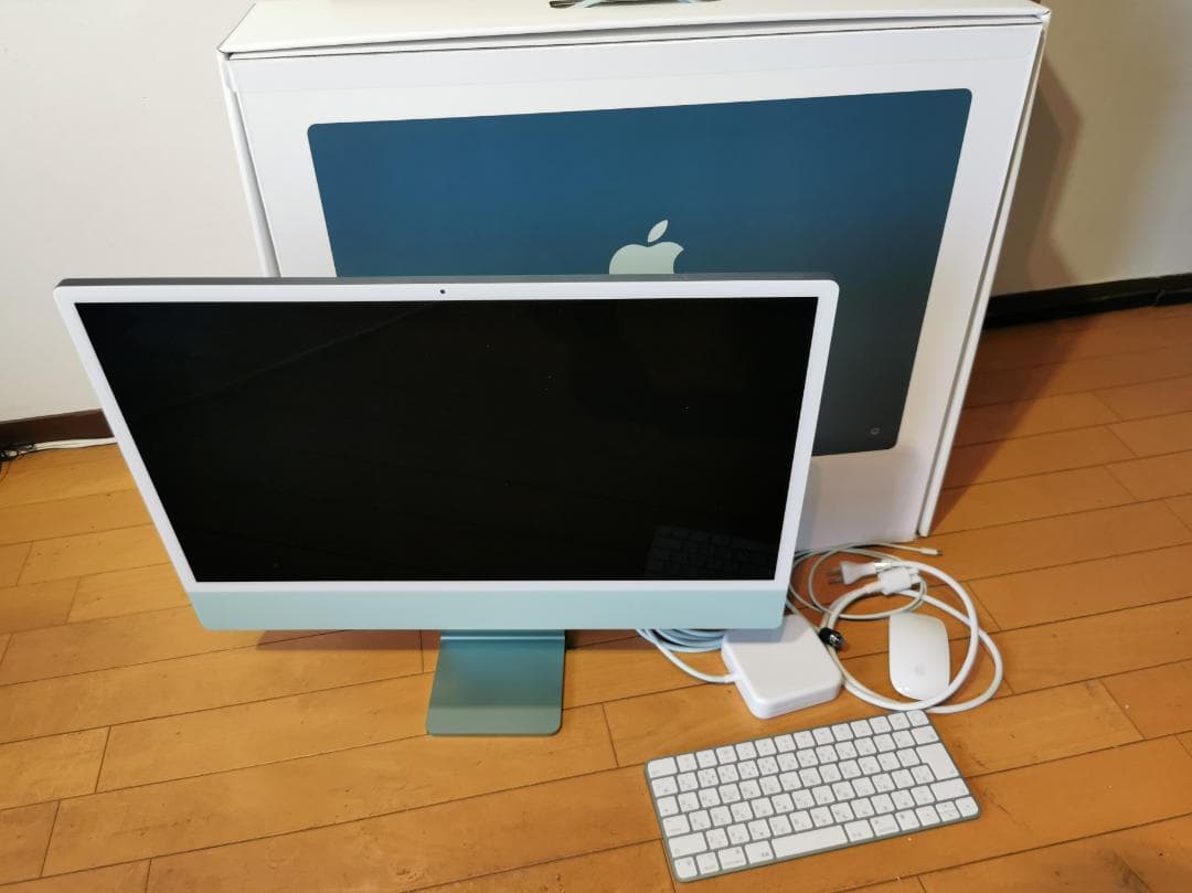 【使用14日21hのみ】iMac 24インチ M1 グリーン 純正箱・付属品完備