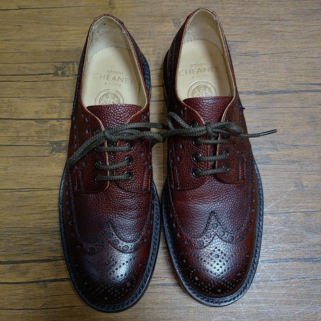 【新品同様】JOSEPHCHEANEY AVONC バーガンディグレイン 8 F