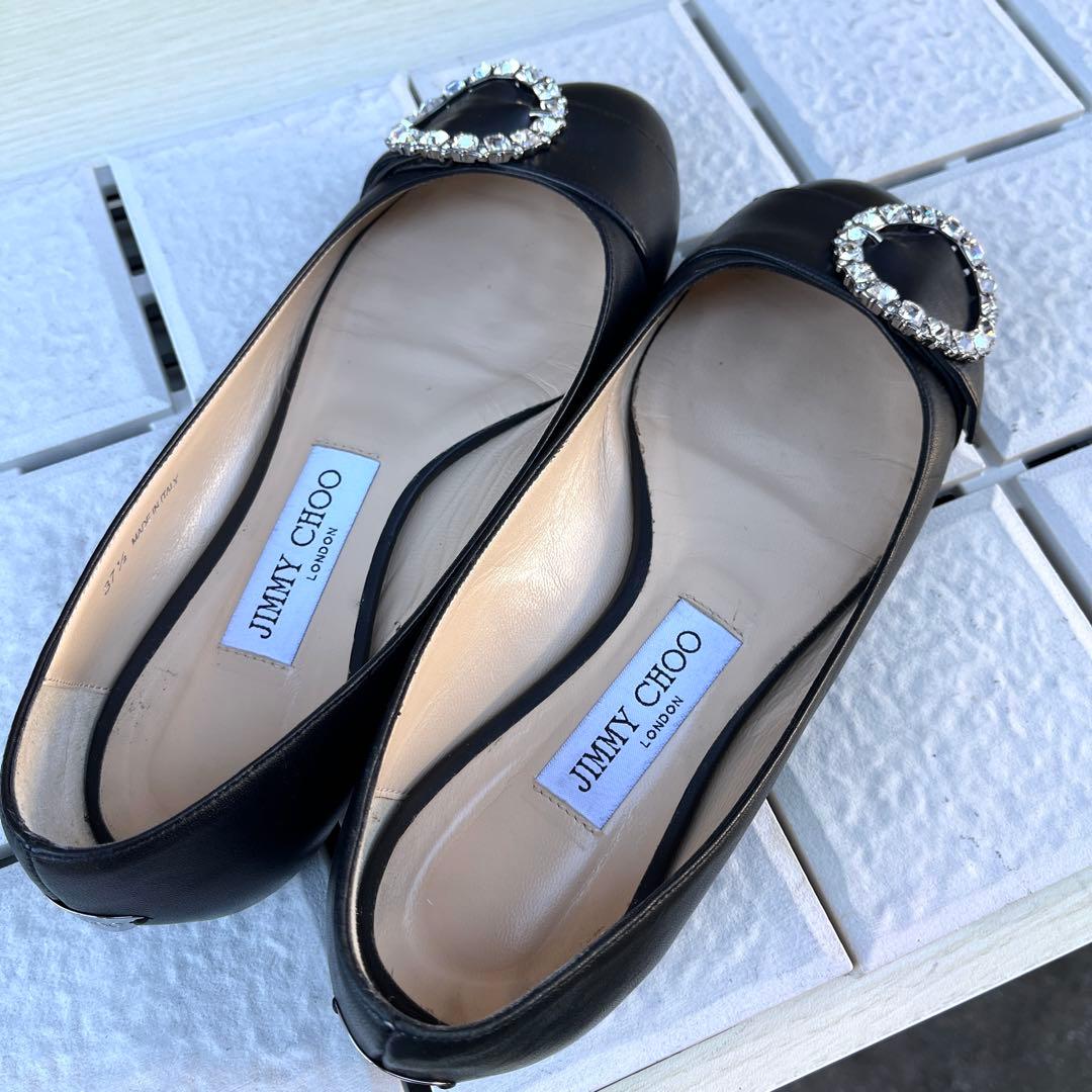 訳あり 37.5 JIMMY CHOO フラット　パンプス　ぺたんこ　24.5