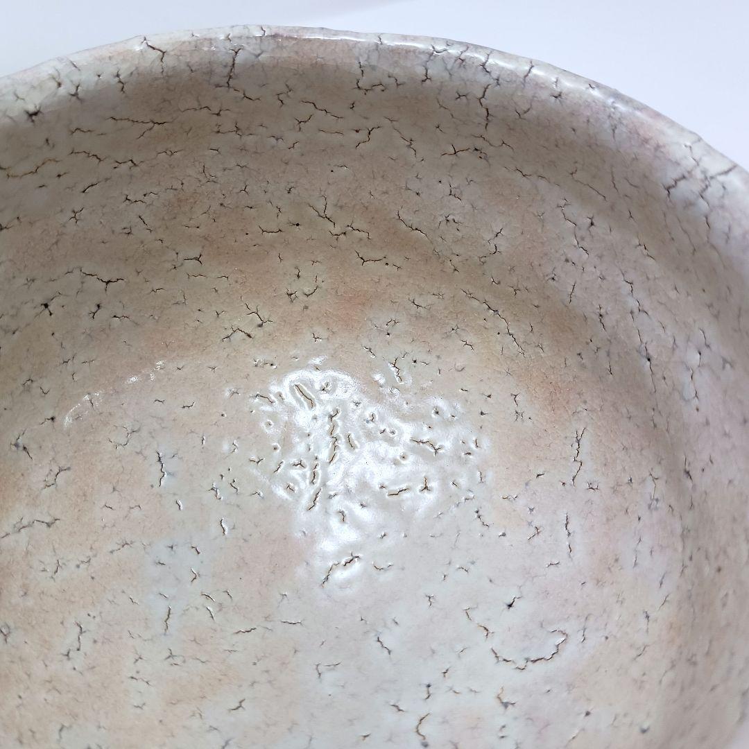 Y2446-6 茶道具 萩茶碗 林紅陽「かすがい」前大徳紹尚 書付 共箱　#4