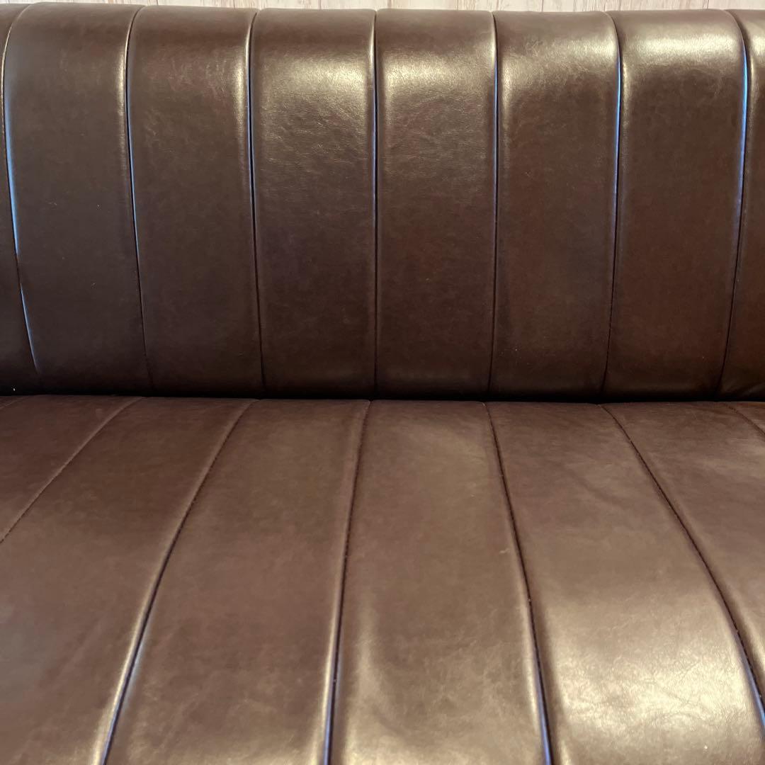 傷・汚れに強い合成皮革2人用ソファ(Nシールド　ステイン2KD DBR) ニトリ