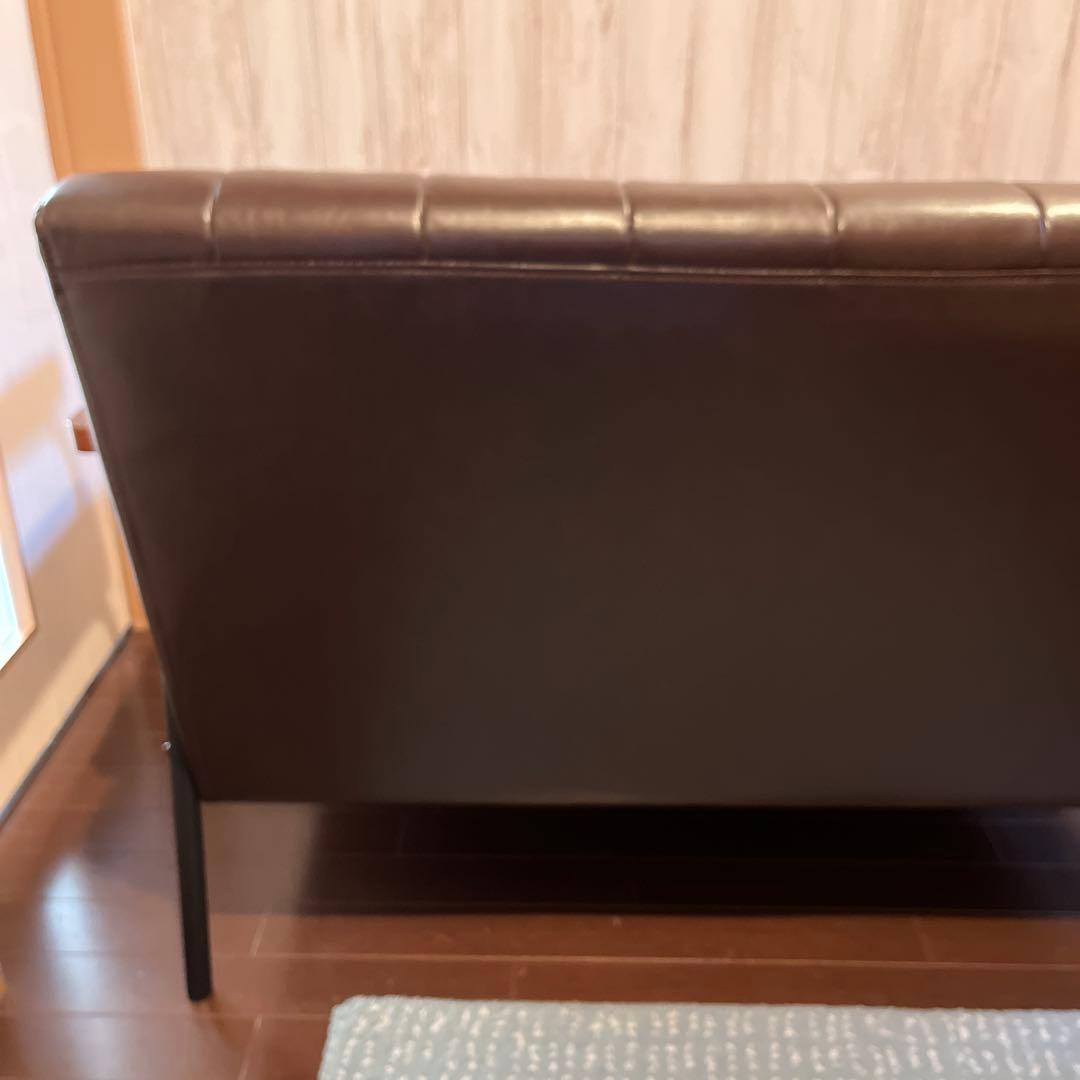 傷・汚れに強い合成皮革2人用ソファ(Nシールド　ステイン2KD DBR) ニトリ