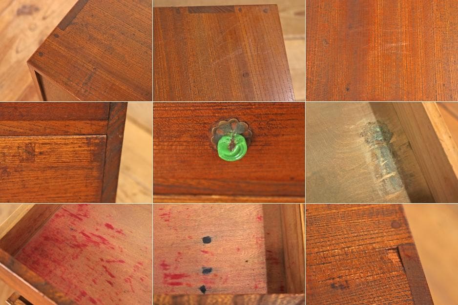 レトロ 卓上 小引き出し 抽斗 6杯 収納 小物入れ レターケース A4 木製