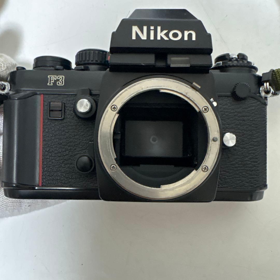 NIKKON F3ボディ フィルム一眼レフカメラ レンズ2点 フード ケース付き