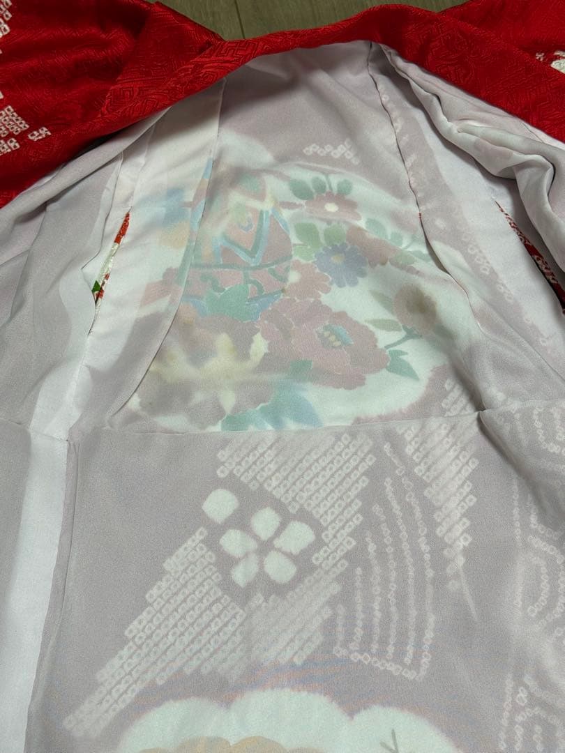 3歳着物　七五三　正絹　絞り　お着物　長襦袢　セット