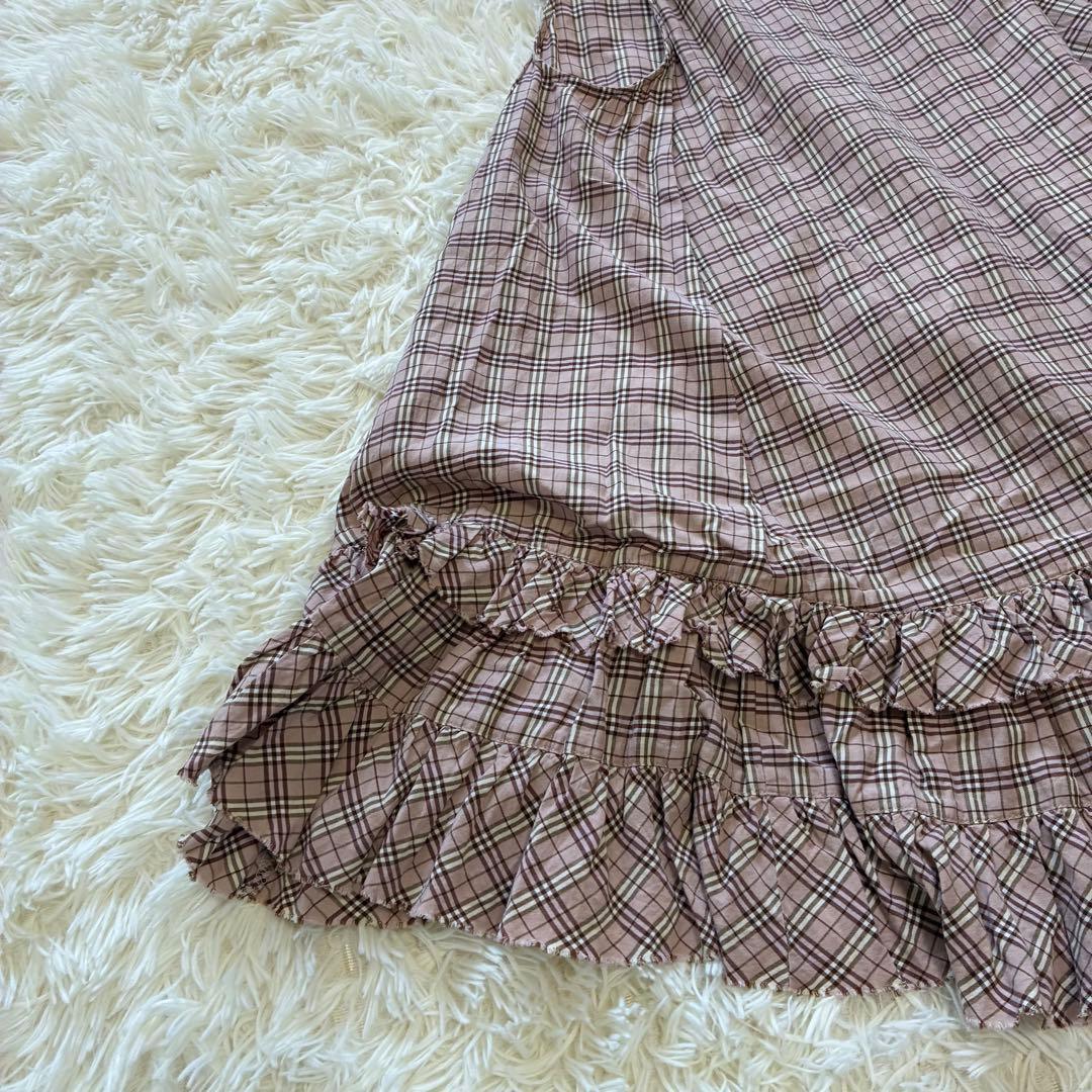 人気✨　バーバリーブルーレーベル　ミニワンピース　Mサイズ　ノバチェック　ピンク