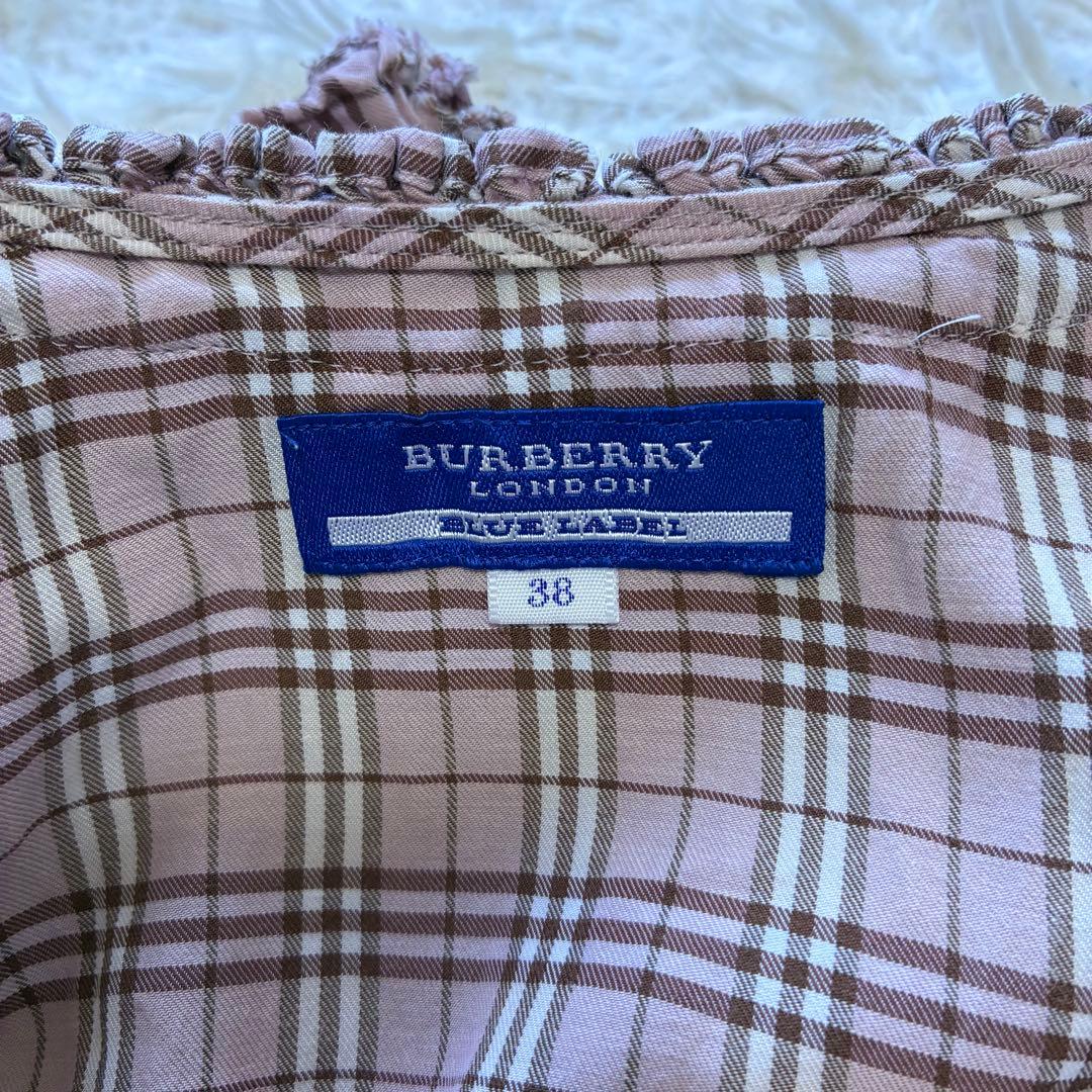 人気✨　バーバリーブルーレーベル　ミニワンピース　Mサイズ　ノバチェック　ピンク