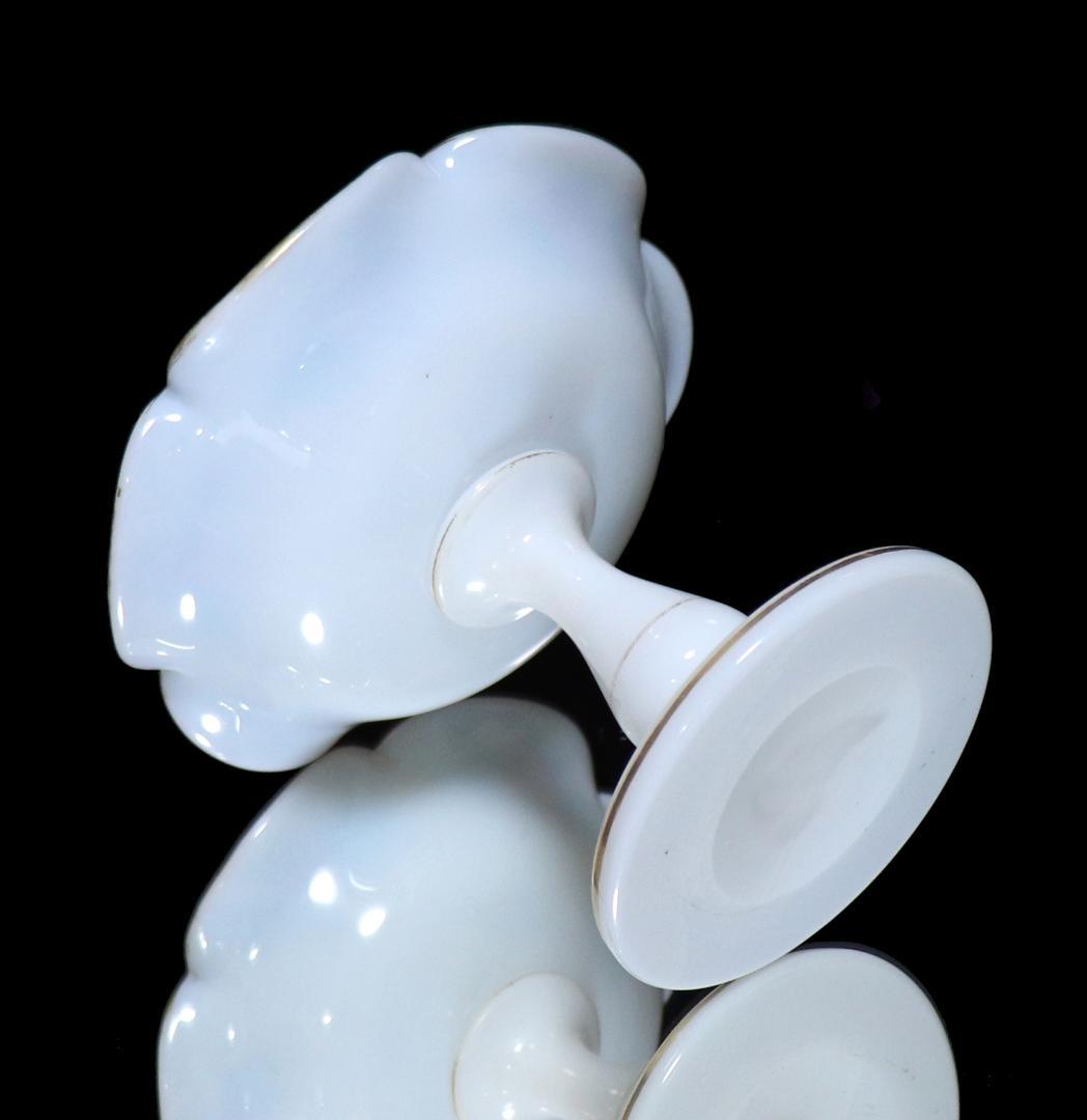 オールド・バカラ 美術館級 金彩エナメル薔薇文 コンポート オパーリンクリスタル