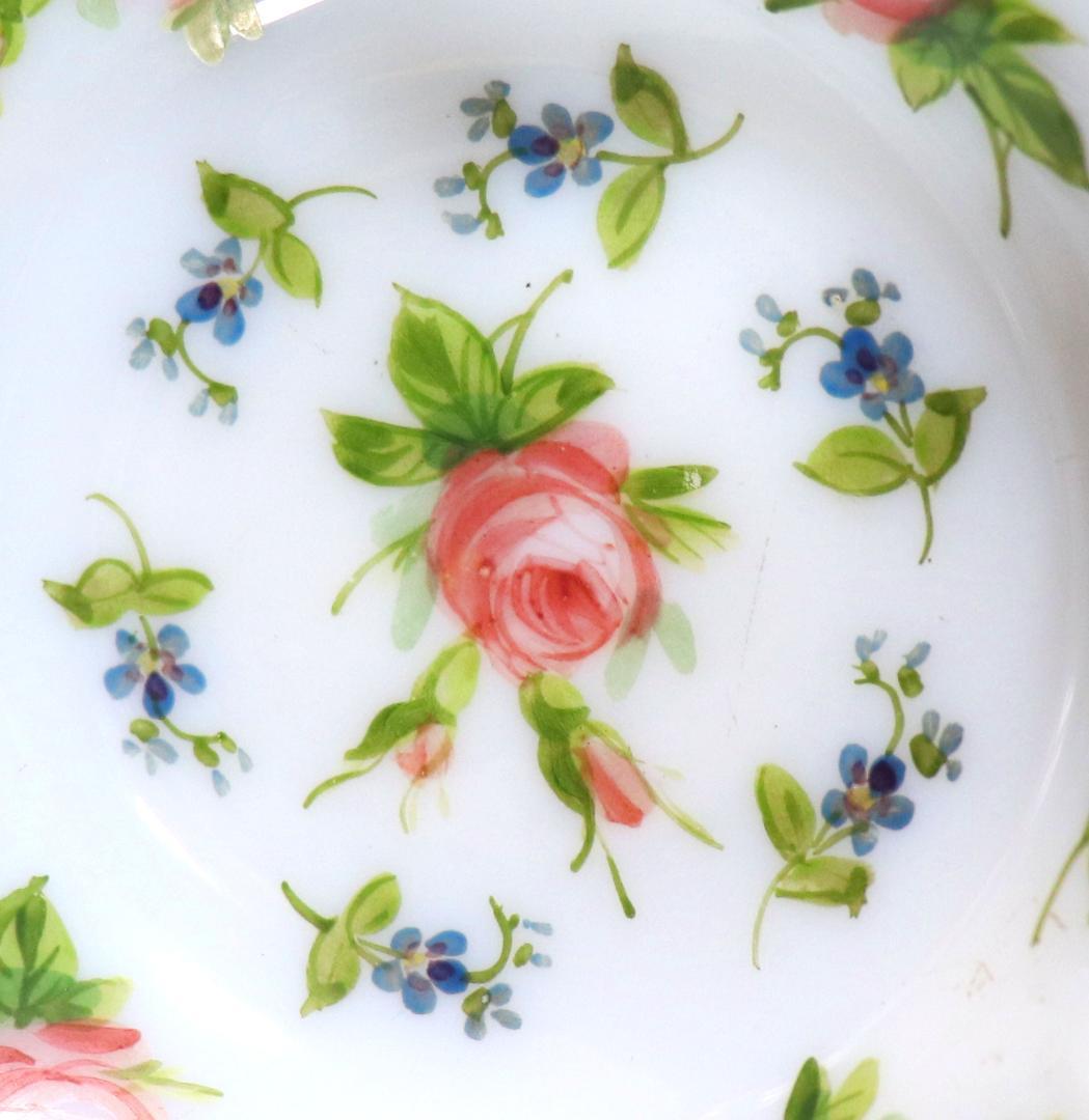 オールド・バカラ 美術館級 金彩エナメル薔薇文 コンポート オパーリンクリスタル