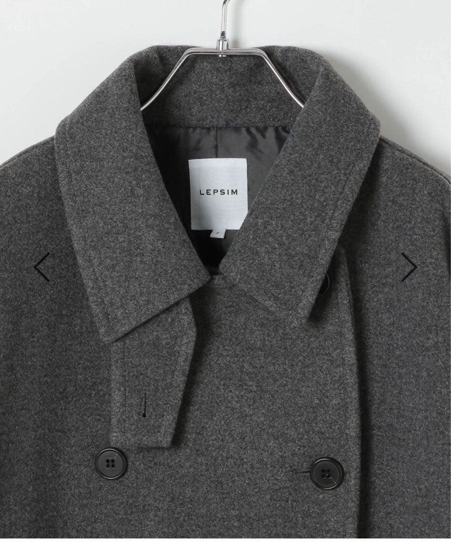 LEPSIM ウーリーダブルミドルコート