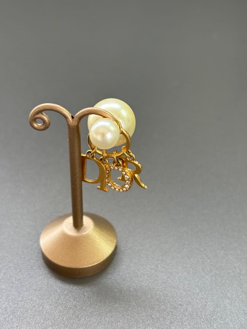 Christian Dior ピアス トライバル パールストーン片耳No.543