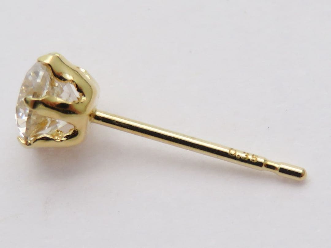 ひ*ー様 新品 K18YG 天然ダイヤモンド 0.35ct 片耳ピアス 激安価格